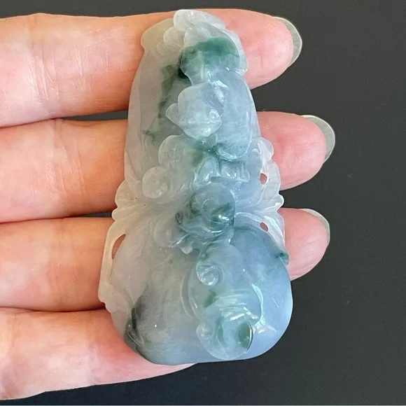 New natural Burmese carved Jade Pendant